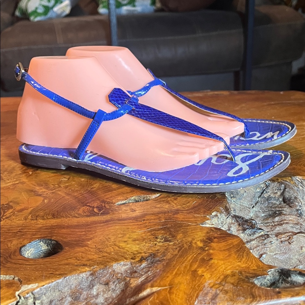 Sam Edelman Gigi Cobalt Blue Thong Sandals Size 9.5